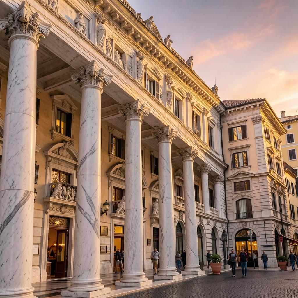 Imperial Marble Palace in Rome, Italy